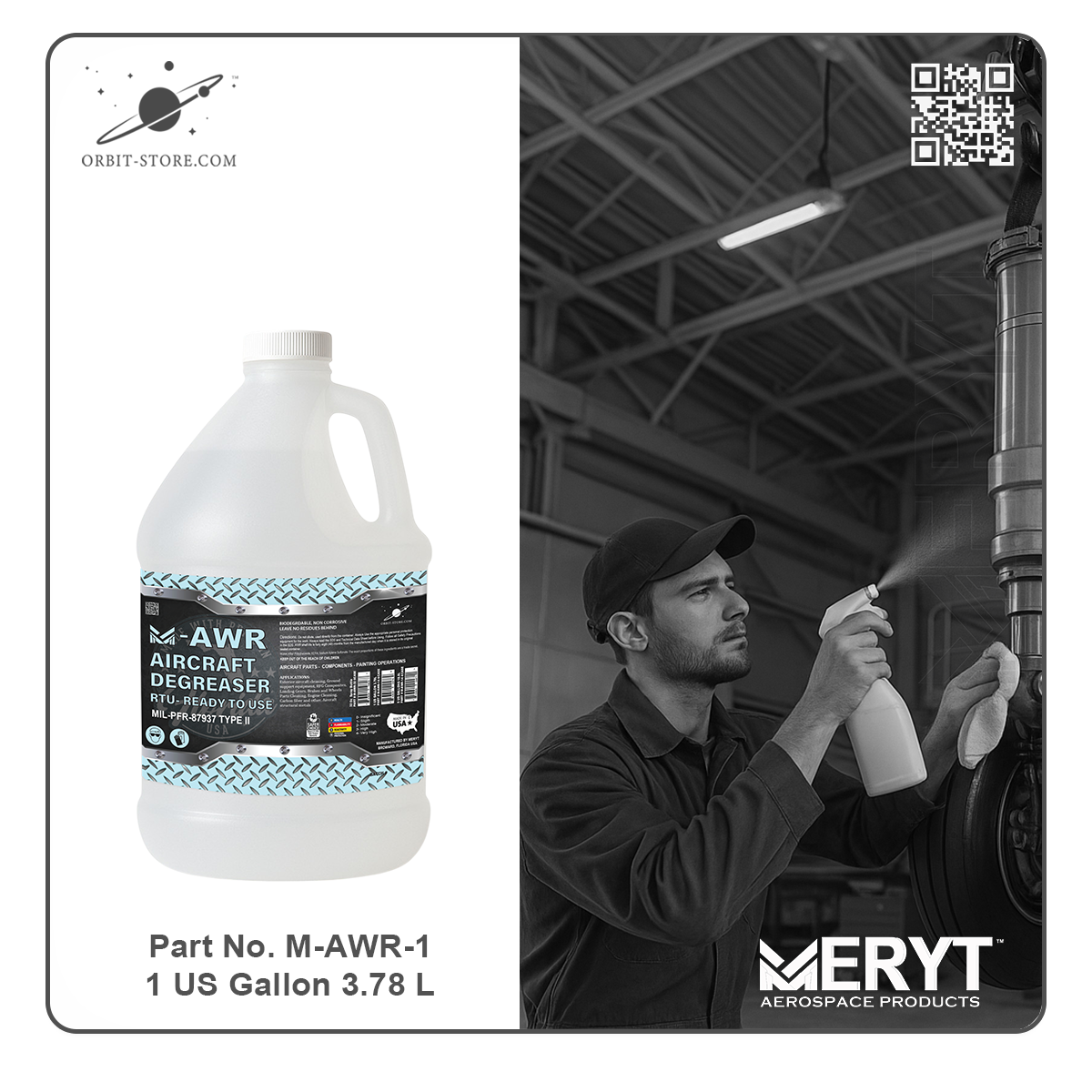 M-AWR-1 Aircraft Degreaser MIL-PRF-87937D Type II 1 US Gallon 3.78 L