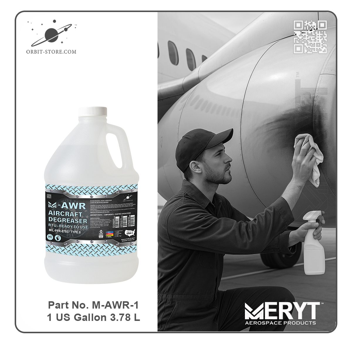M-AWR-1 Aircraft Degreaser MIL-PRF-87937D Type II 1 US Gallon 3.78 L