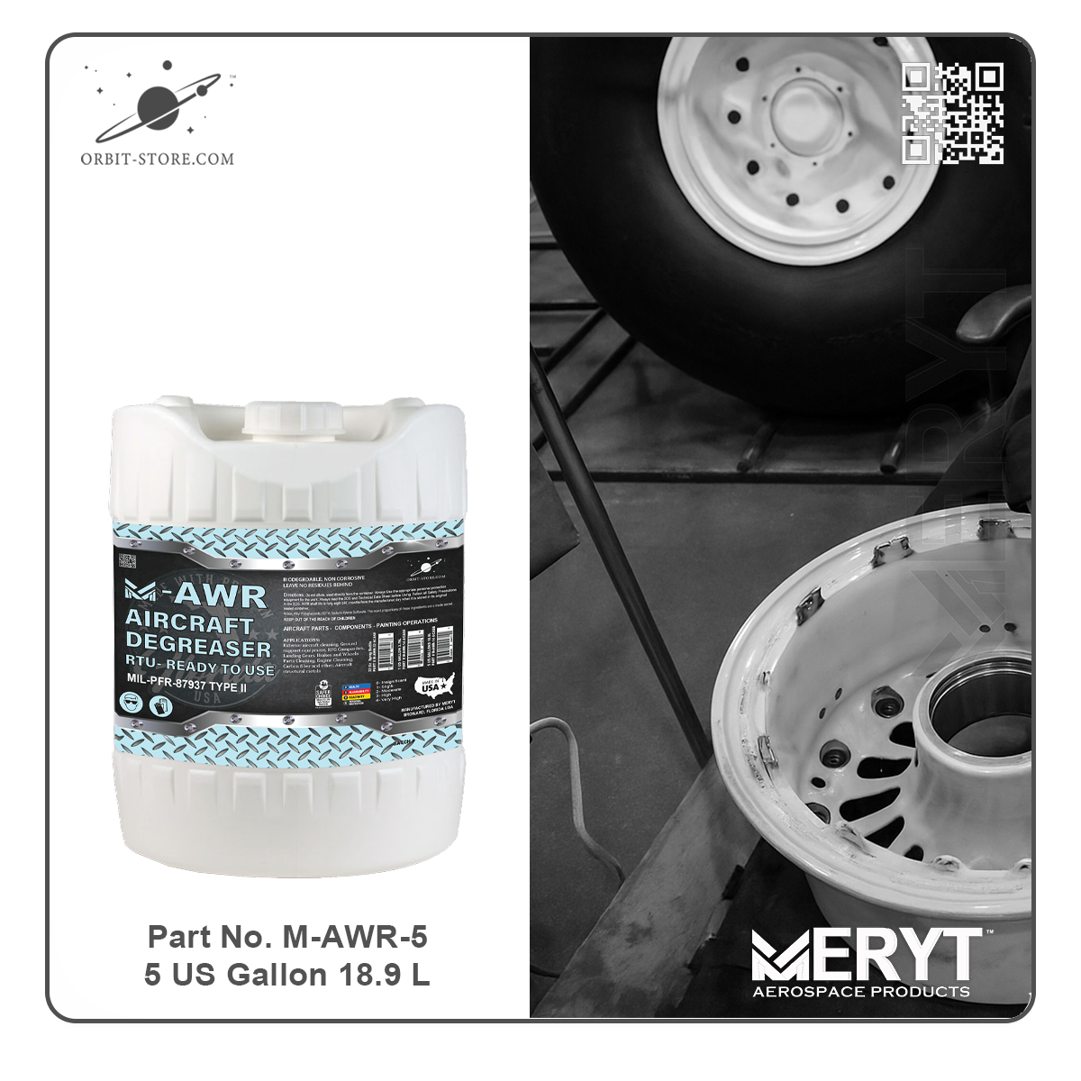M-AWR-5 Aircraft Degreaser MIL-PRF-87937D Type II 5 US Gallons