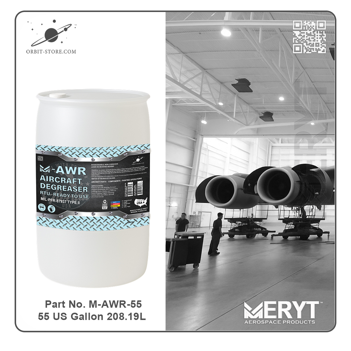 M-AWR-55 Aircraft Degreaser MIL-PRF-87937D Type II 55 US Gallons