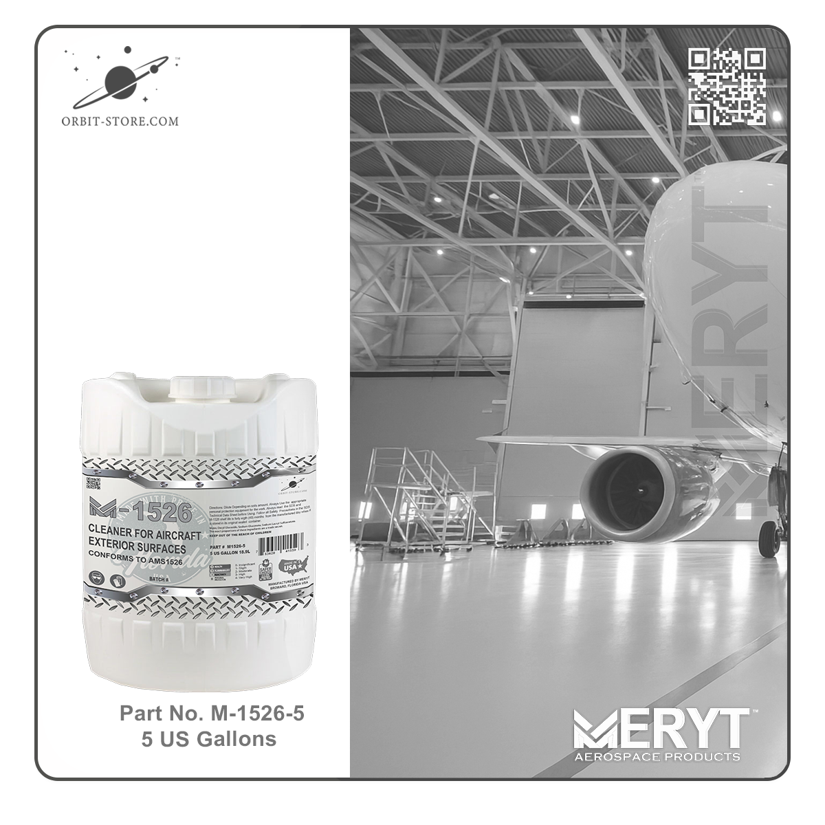 M1526-5 Aircraft Exterior Surface Cleaner AMS1526C 5 US Gallons 18.9 L