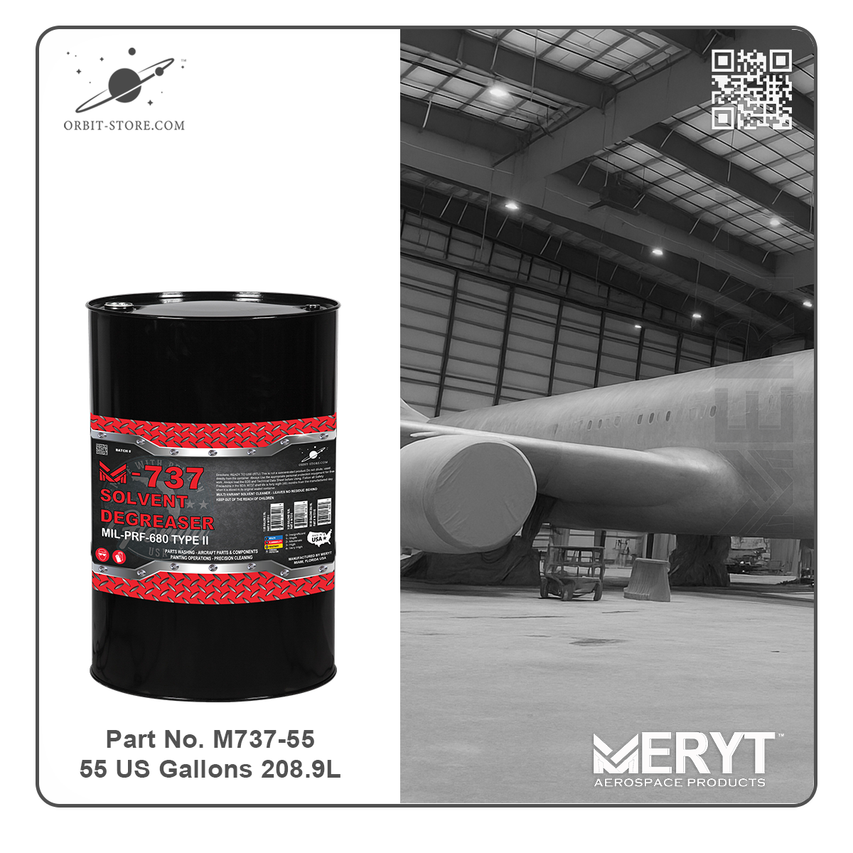 M737-55 DEGREASING SOLVENT MIL PRF 680 TYPE II 55 US Gallons 208.19L