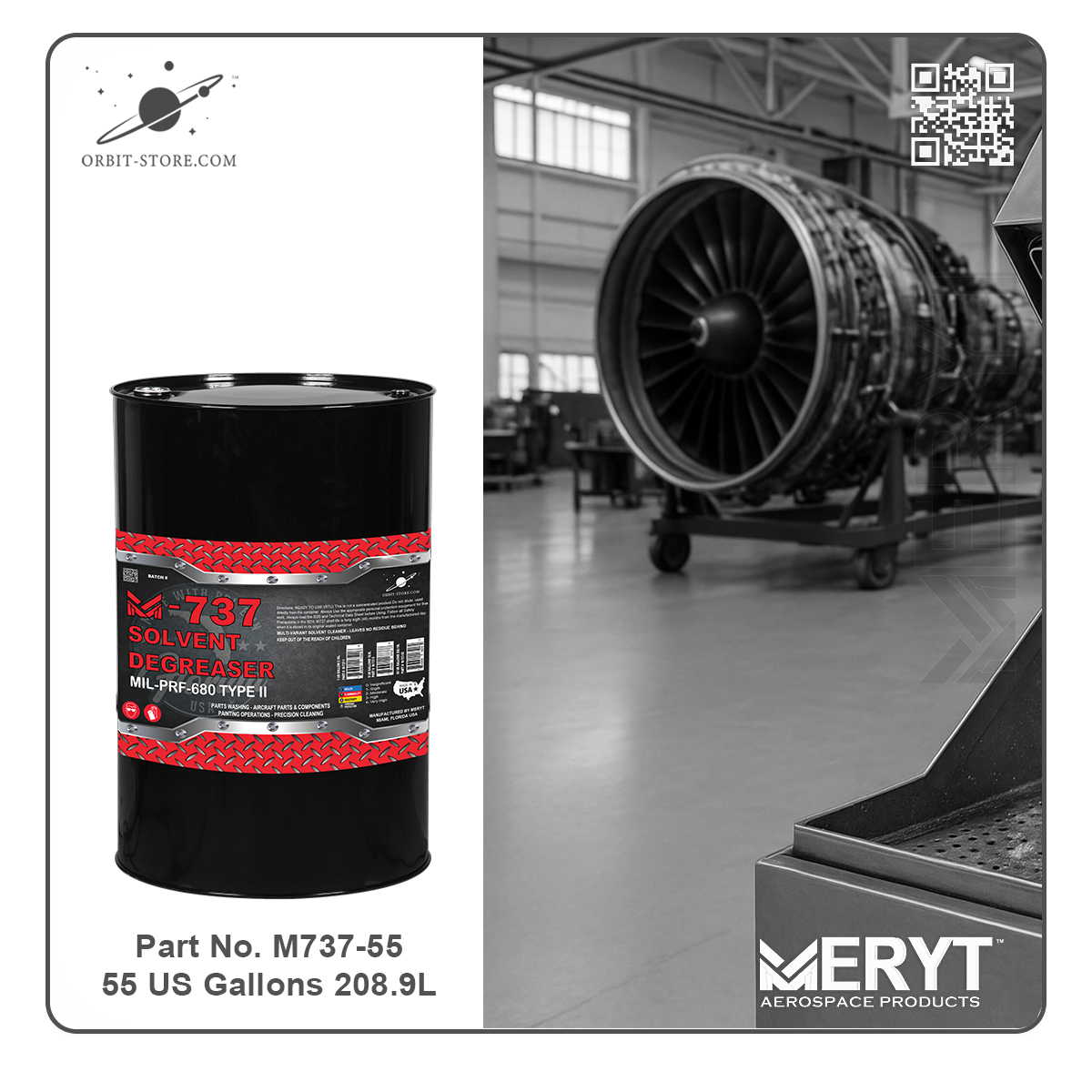 M737-55 DEGREASING SOLVENT MIL PRF 680 TYPE II 55 US Gallons 208.19L
