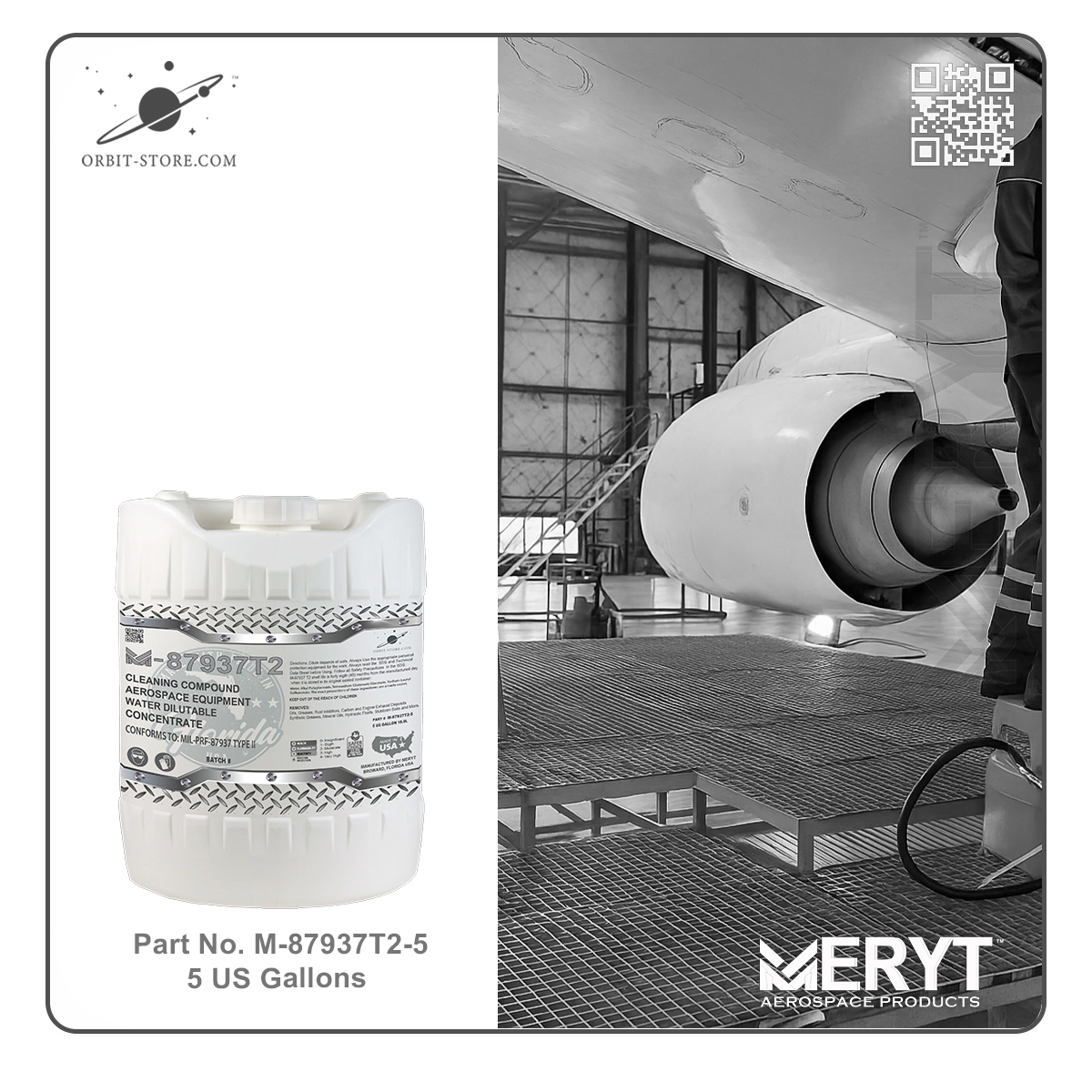 M87937T2-5 MIL-PRF-87937 Type II Solvent Emulsion Aircraft Cleaning Compound 5-Gallon
