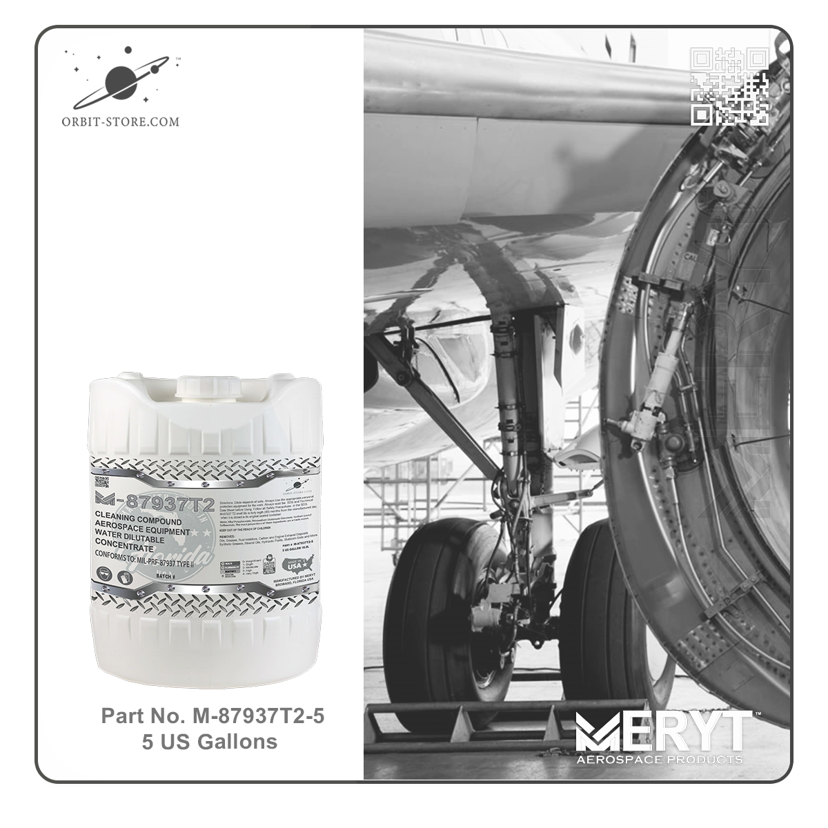 M87937T2-5 MIL-PRF-87937 Type II Solvent Emulsion Aircraft Cleaning Compound 5-Gallon