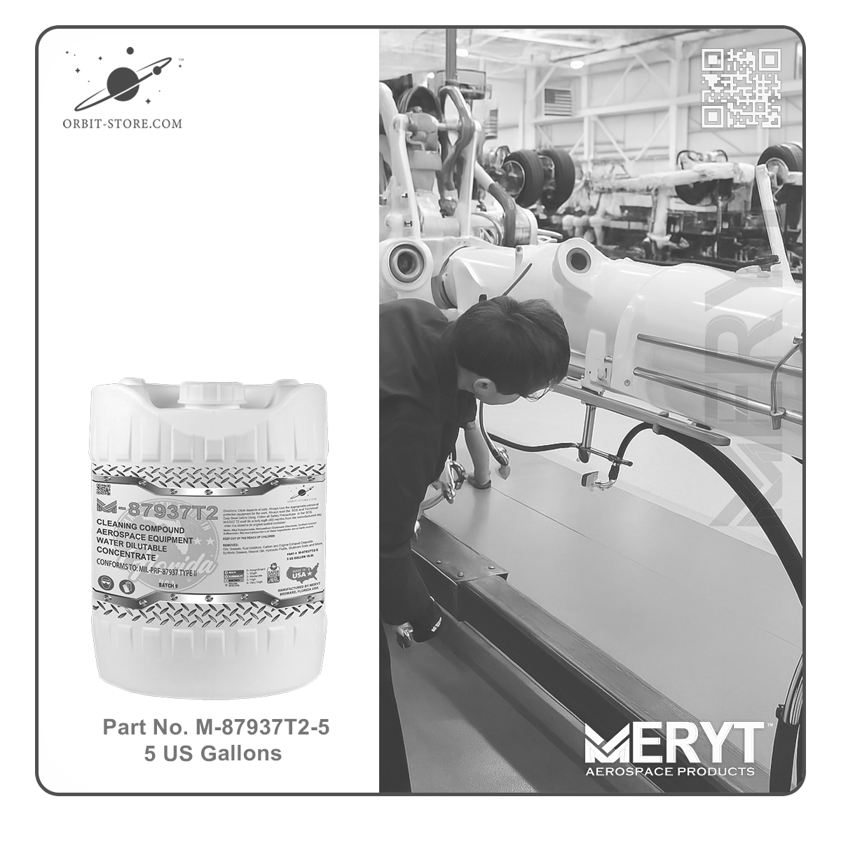 M87937T2-5 MIL-PRF-87937 Type II Solvent Emulsion Aircraft Cleaning Compound 5-Gallon