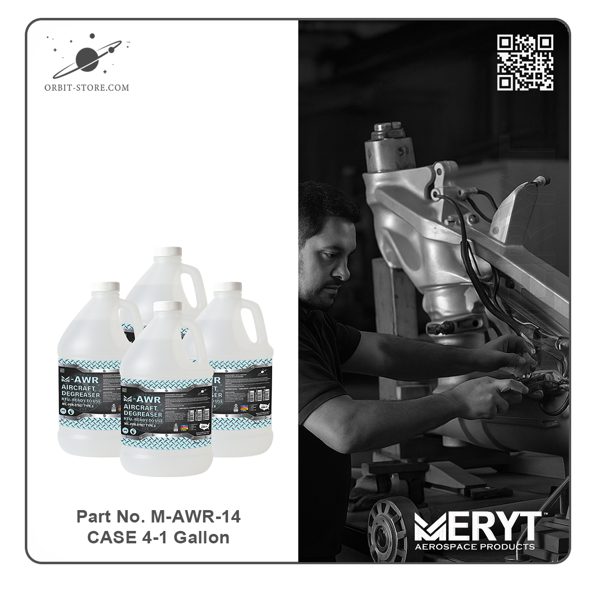 M-AWR-14 Aircraft Degreaser MIL-PRF-87937D Type II CASE 4-1 Gallons
