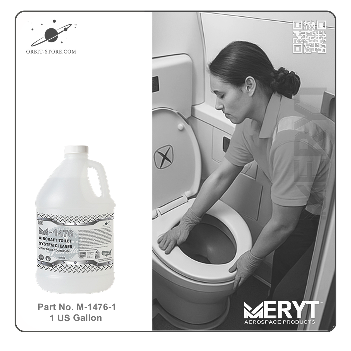 M1476-1 Aircraft Toilet Systems Cleaner AMS1476 1 Gallon 3.78L