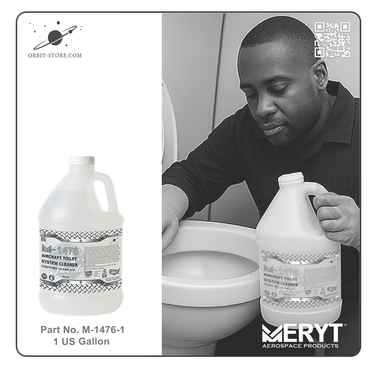 M1476-1 Aircraft Toilet Systems Cleaner AMS1476 1 Gallon 3.78L