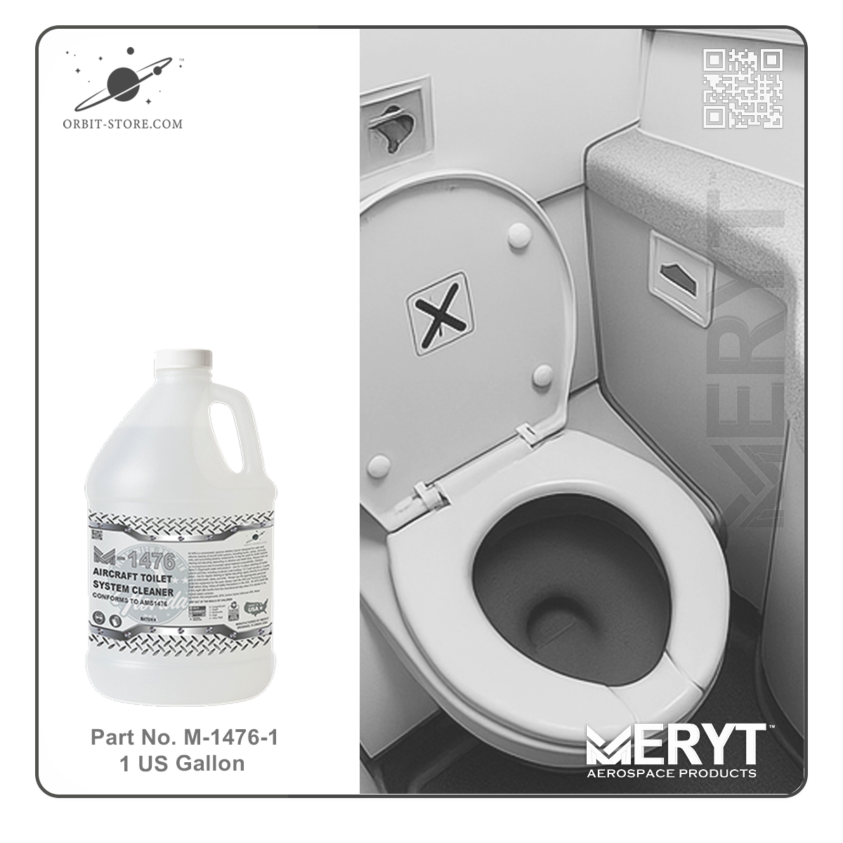 M1476-1 Aircraft Toilet Systems Cleaner AMS1476 1 Gallon 3.78L