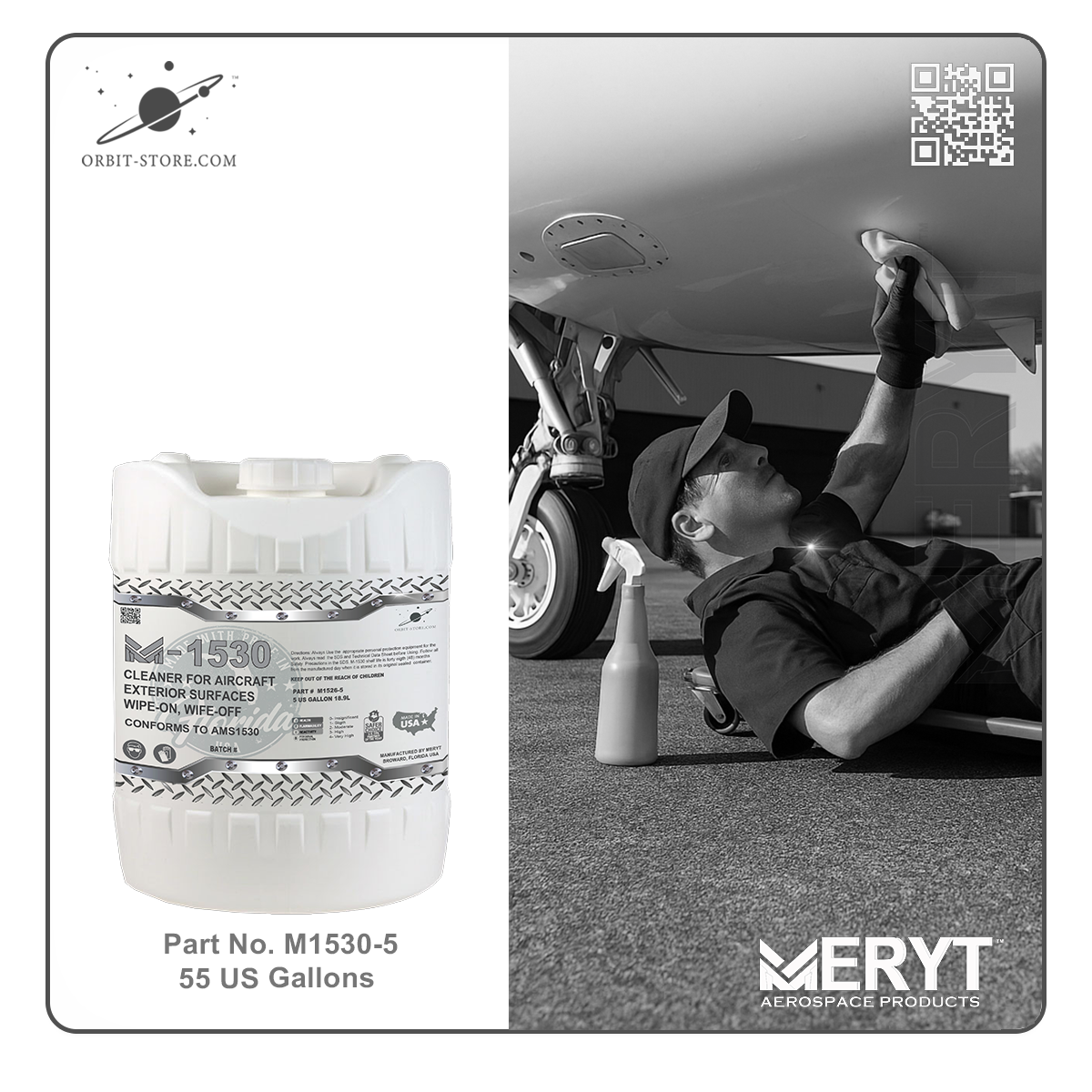 M1530-5 Aircraft Exterior Surface Cleaner AMS1530 5 US Gallons 18.9 L