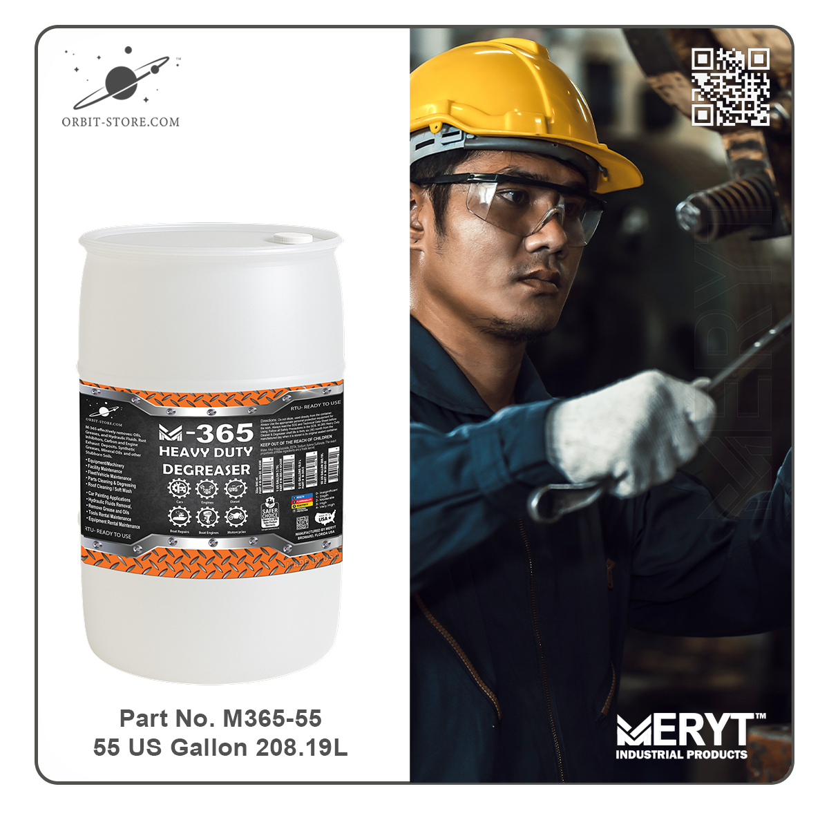 M365 Industrial Degreaser 55 Gallons 208.19L Part No. M36555