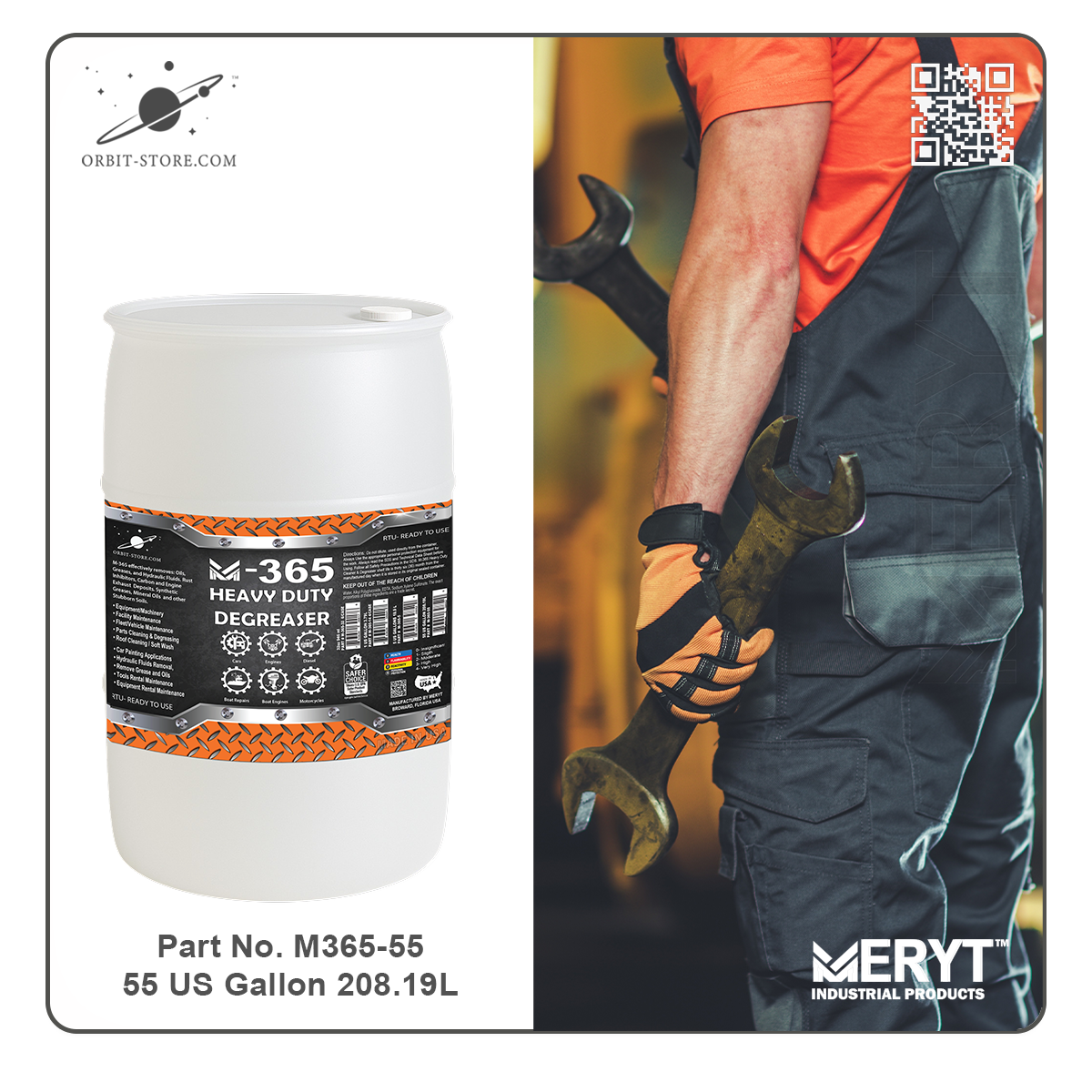 M365 Industrial Degreaser 55 Gallons 208.19L Part No. M36555