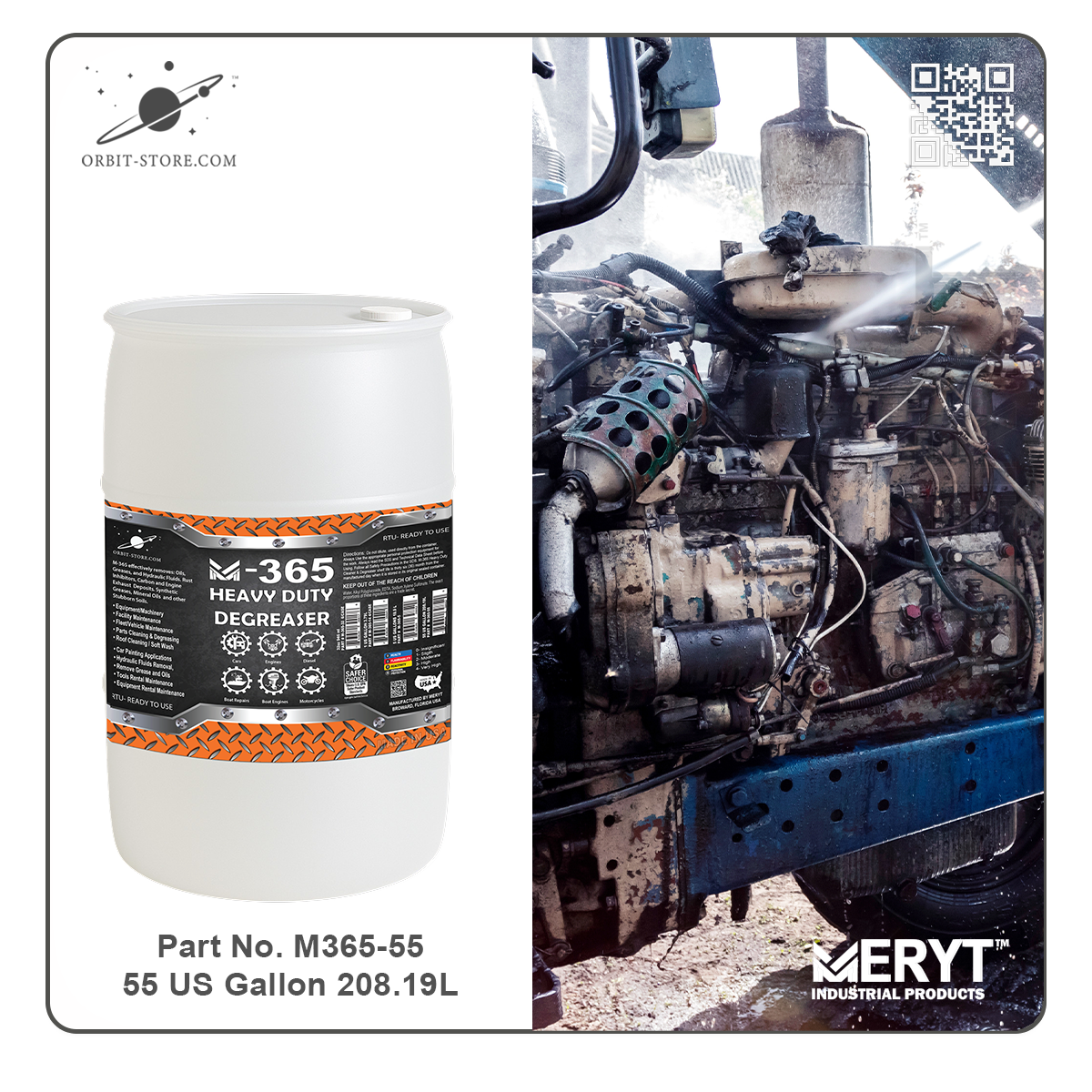 M365 Industrial Degreaser 55 Gallons 208.19L Part No. M36555