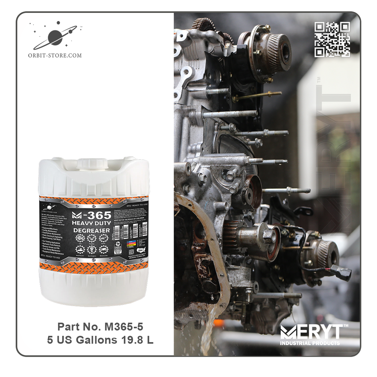 M365 Industrial Degreaser 5 Gallons 18.9 L Part No. M3655
