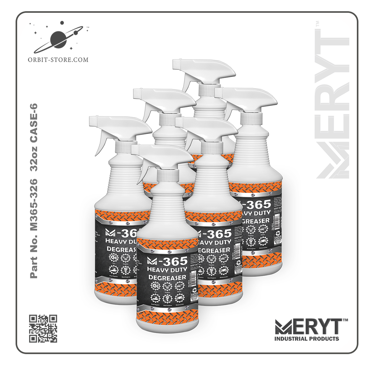 M365 Industrial Degreaser 32oz Spray Bottle CASE of 6 Part No. M365-326