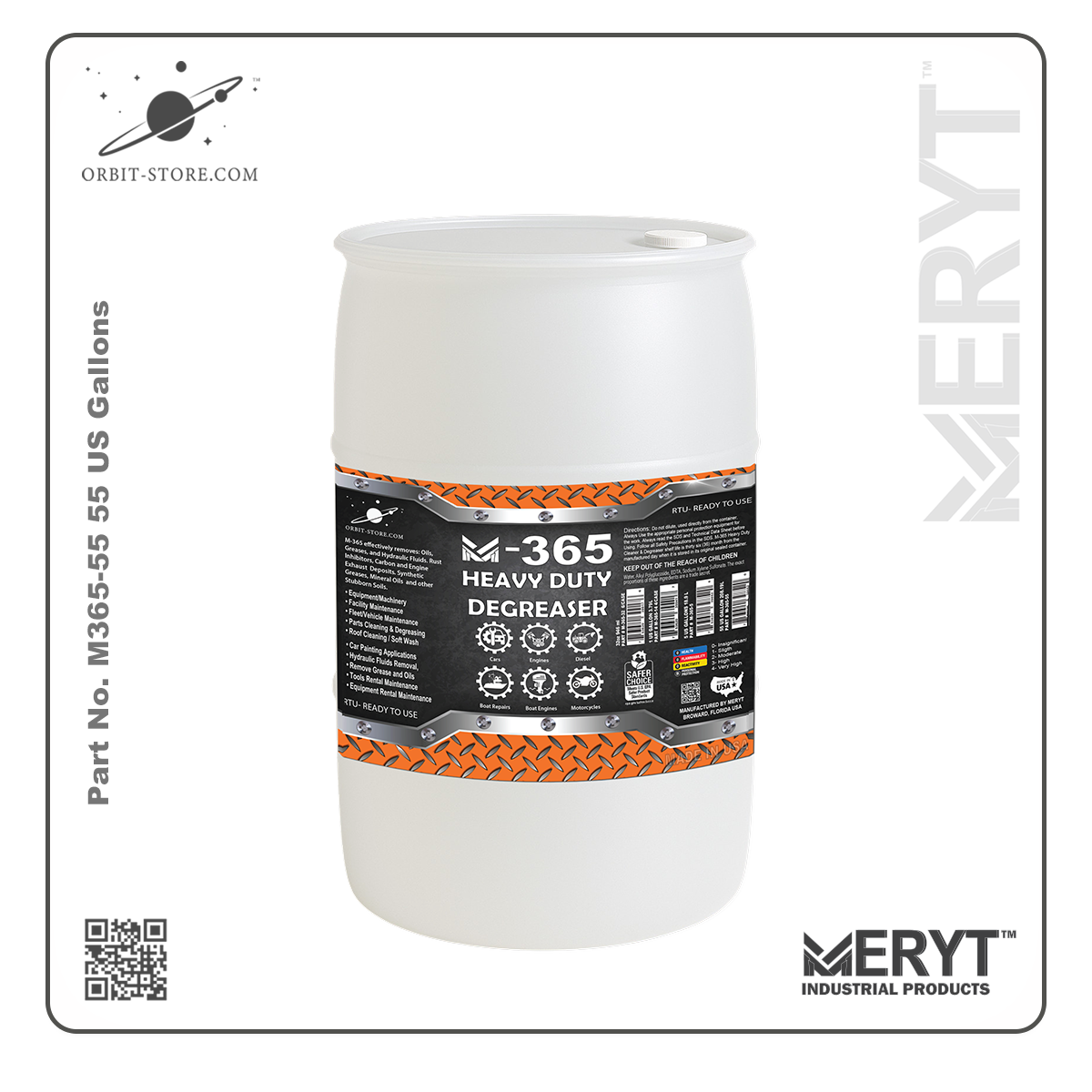 M365 Industrial Degreaser 55 Gallons 208.19L Part No. M36555