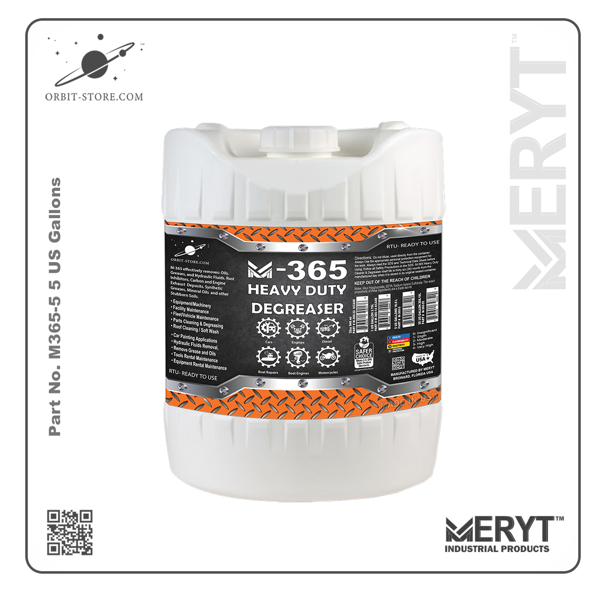 M365 Industrial Degreaser 5 Gallons 18.9 L Part No. M3655