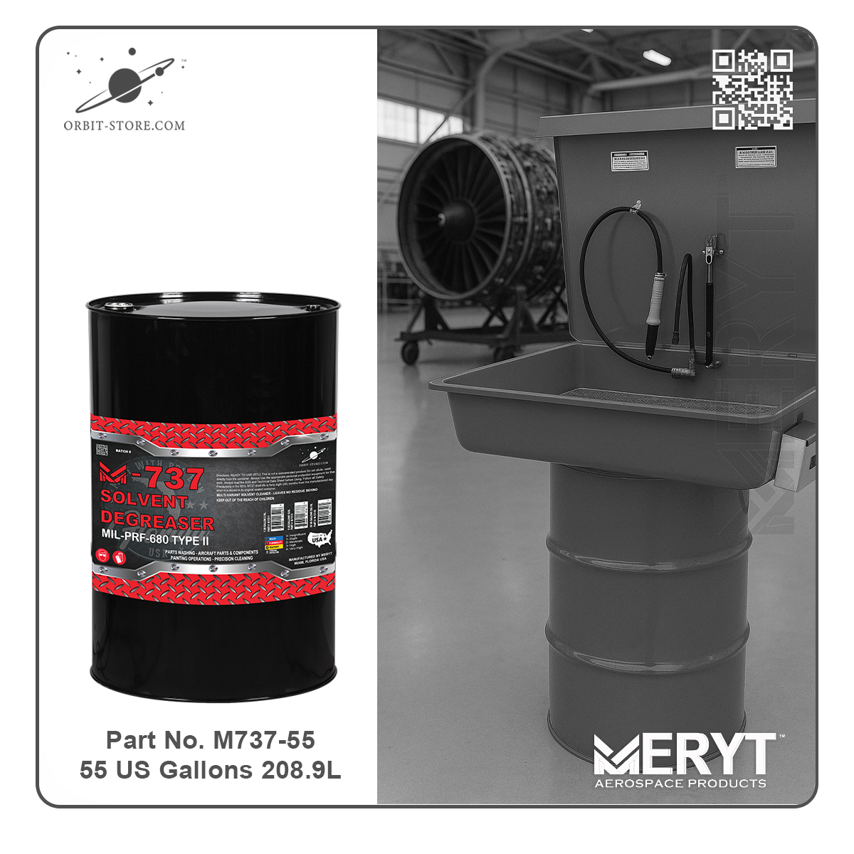 M737-55 DEGREASING SOLVENT MIL PRF 680 TYPE II 55 US Gallons 208.19L