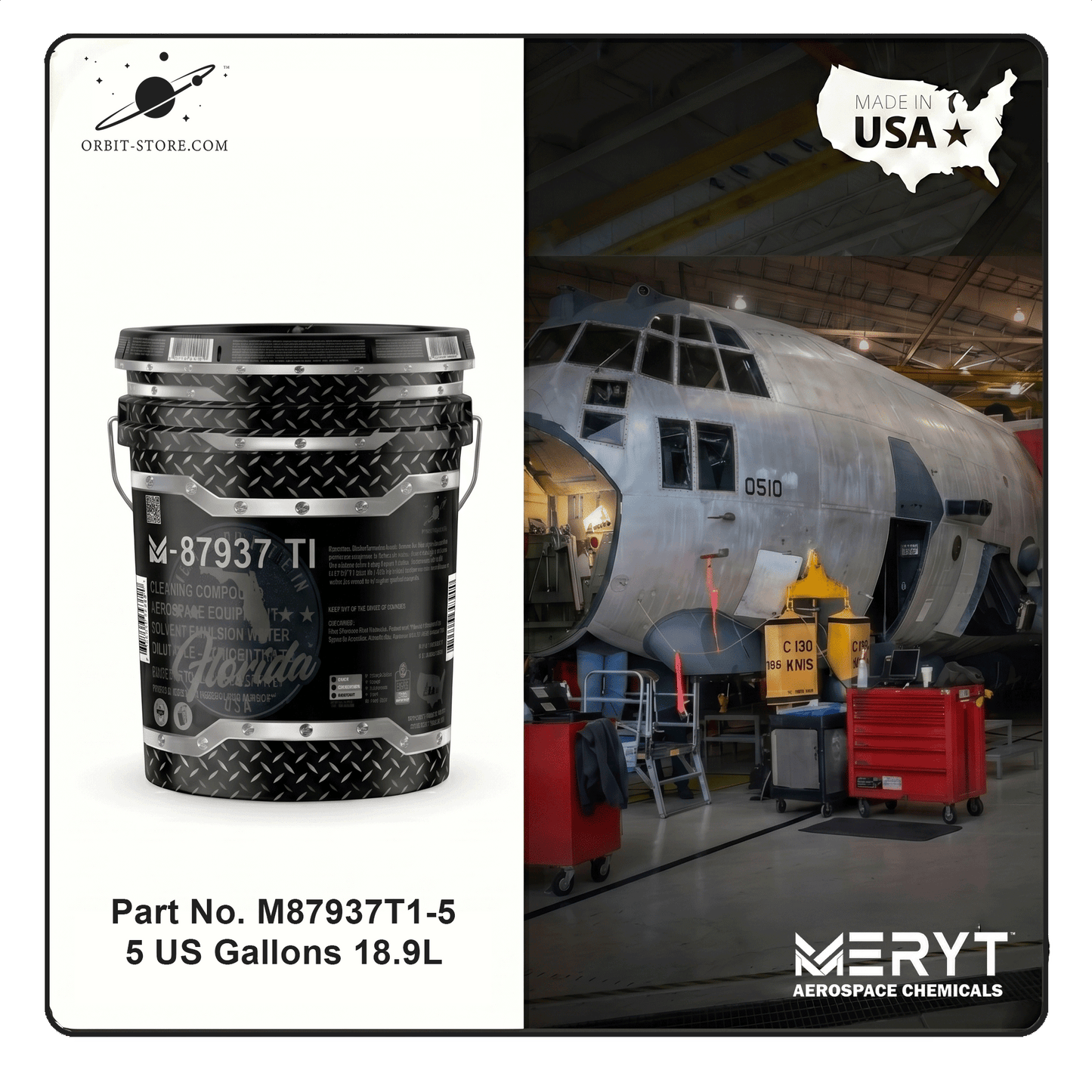 M87937T1-5 MIL-PRF-87937 Type I Solvent Emulsion Aircraft Cleaning Compound 5 Gallons