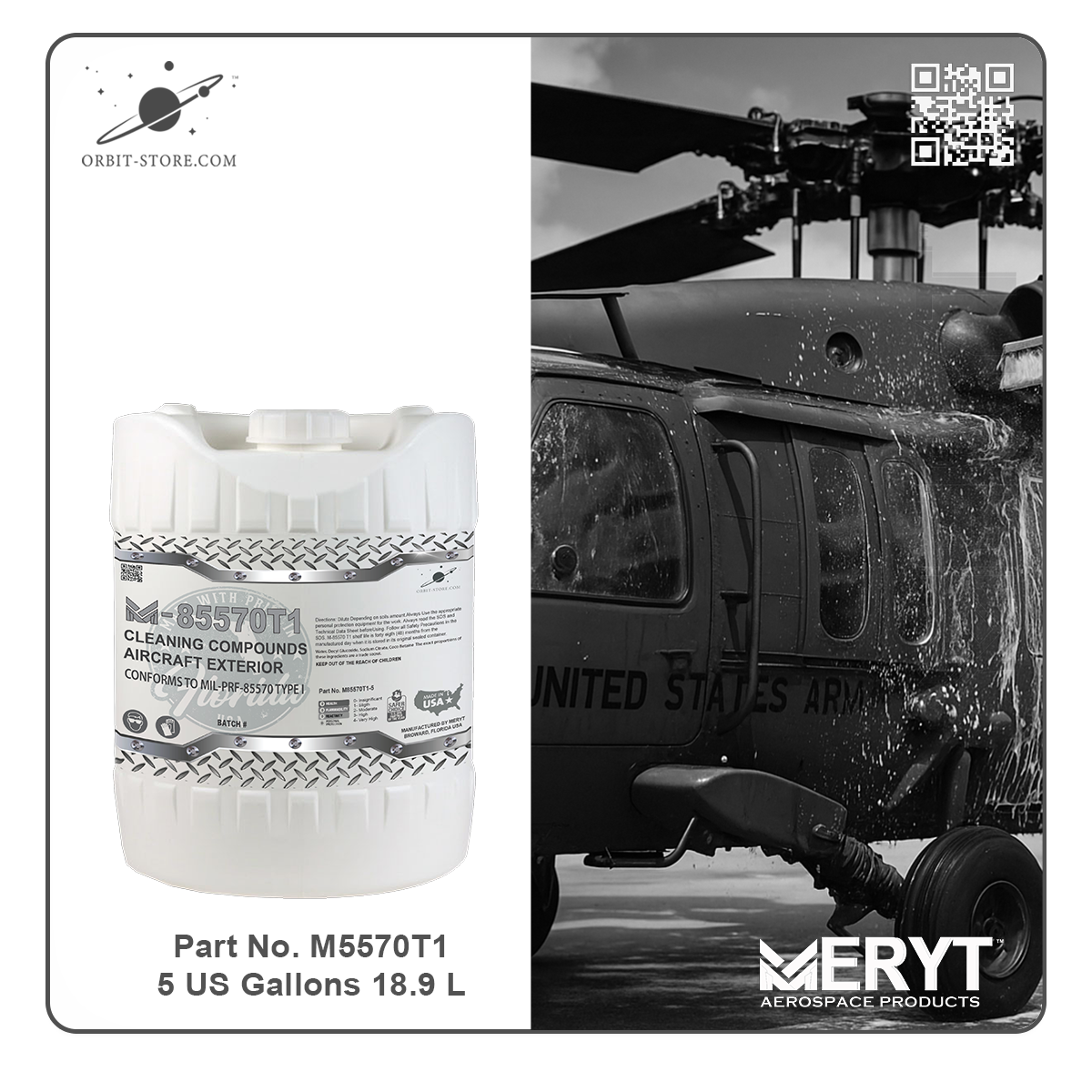 M85570T1-5 Aircraft Exterior Cleaning Compound - MIL-PRF-85570 TYPE I 5 US Gallons