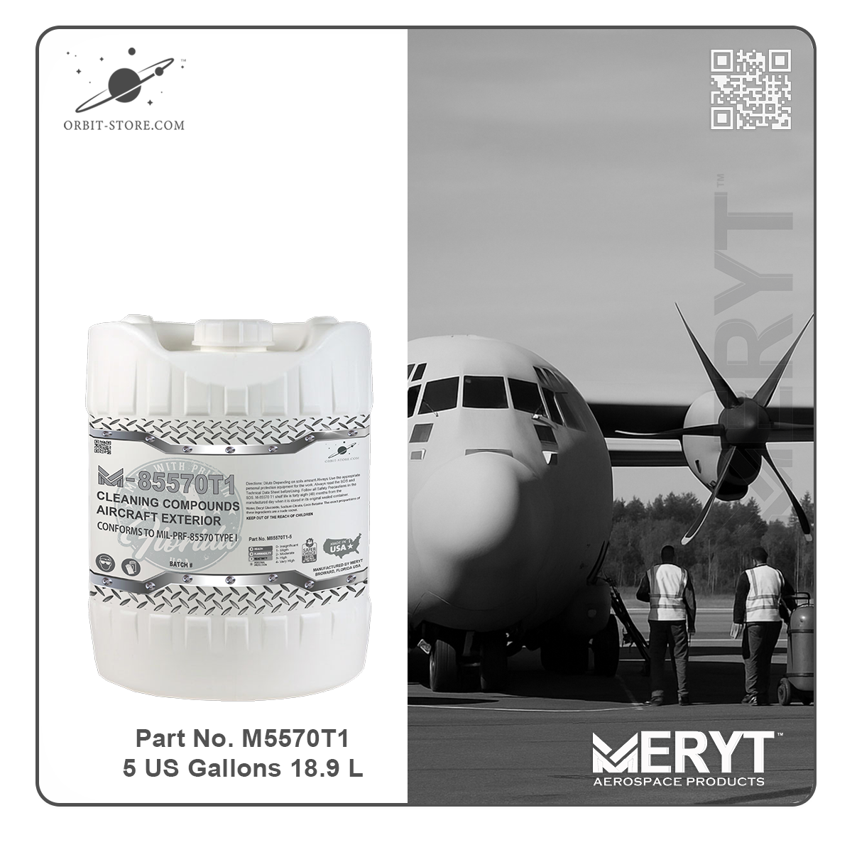 M85570T1-5 Aircraft Exterior Cleaning Compound - MIL-PRF-85570 TYPE I 5 US Gallons