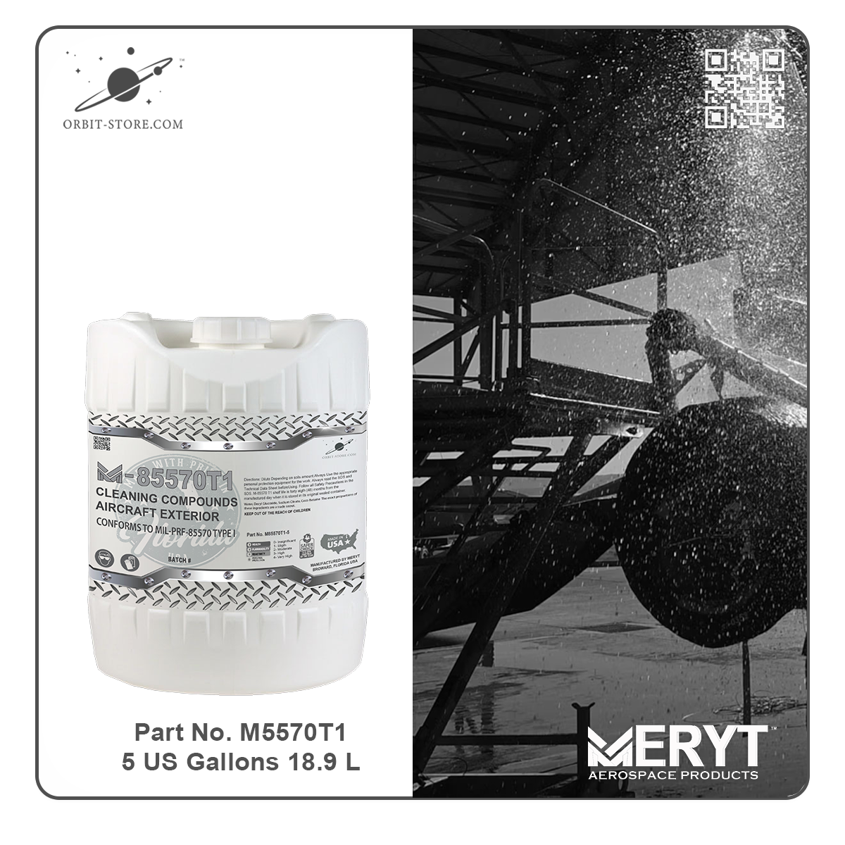 M85570T1-5 Aircraft Exterior Cleaning Compound - MIL-PRF-85570 TYPE I 5 US Gallons