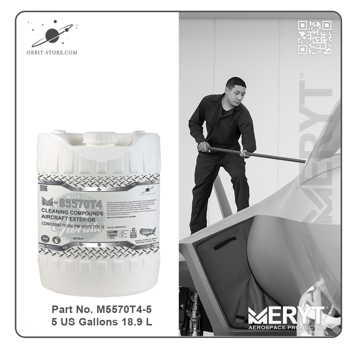 M85570T4-5 Aircraft Exterior Cleaning Compound - MIL-PRF-85570 TYPE IV 5 US Gallons