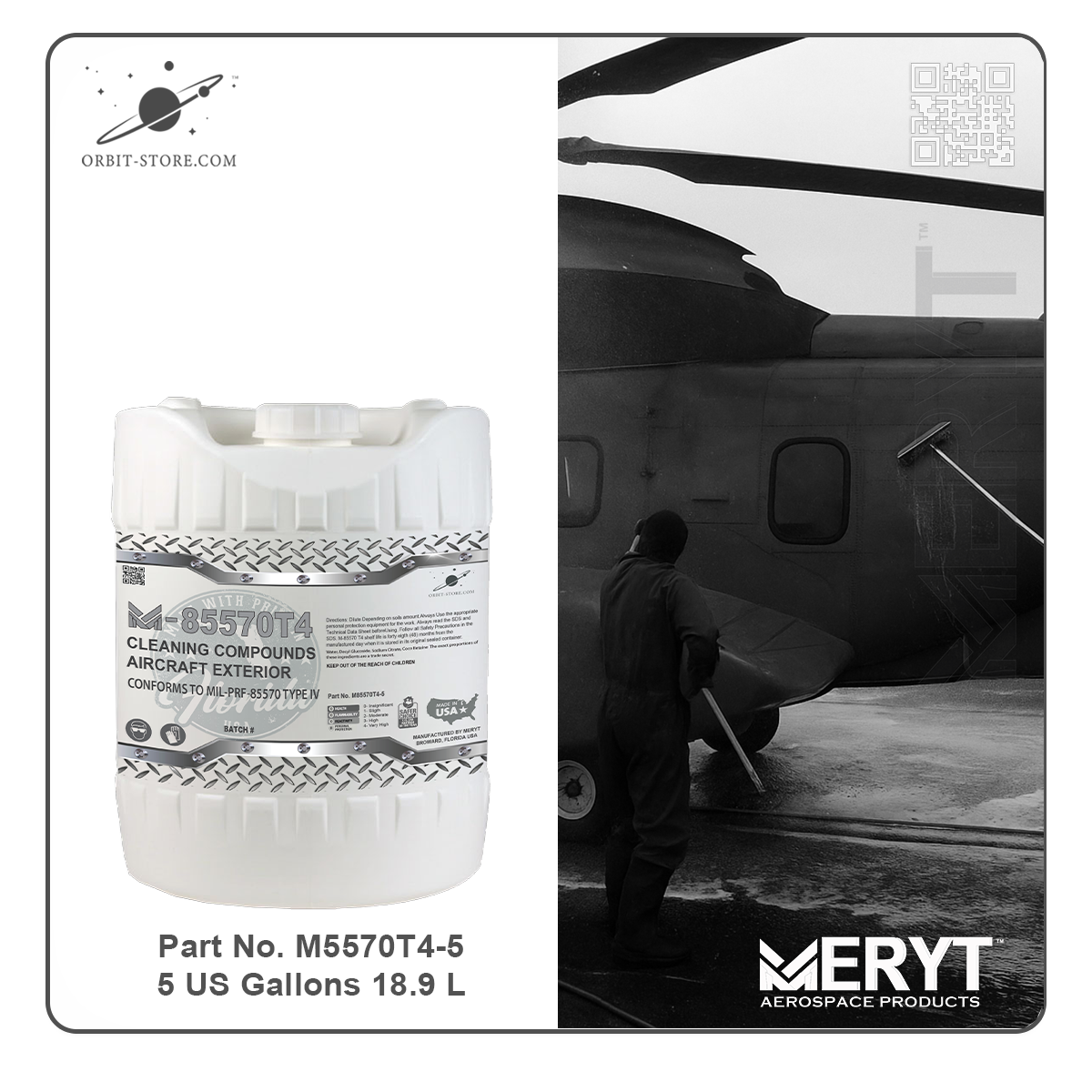 M85570T4-5 Aircraft Exterior Cleaning Compound - MIL-PRF-85570 TYPE IV 5 US Gallons
