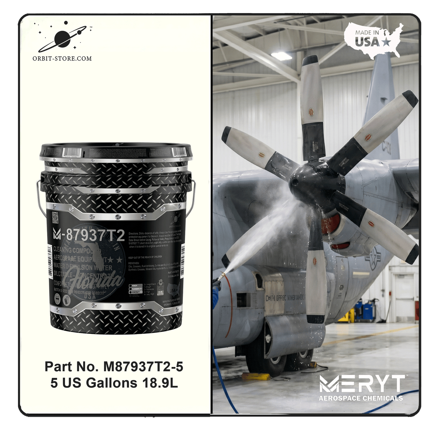 M87937T2-5 MIL-PRF-87937 Type II Solvent Emulsion Aircraft Cleaning Compound 5 Gallons