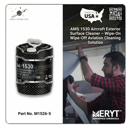 Part No. M-1530-5 – AMS 1530 Aircraft Exterior Cleaner – Wipe-On Wipe-Off Aviation Surface Cleaner (5 Gallon Pail)