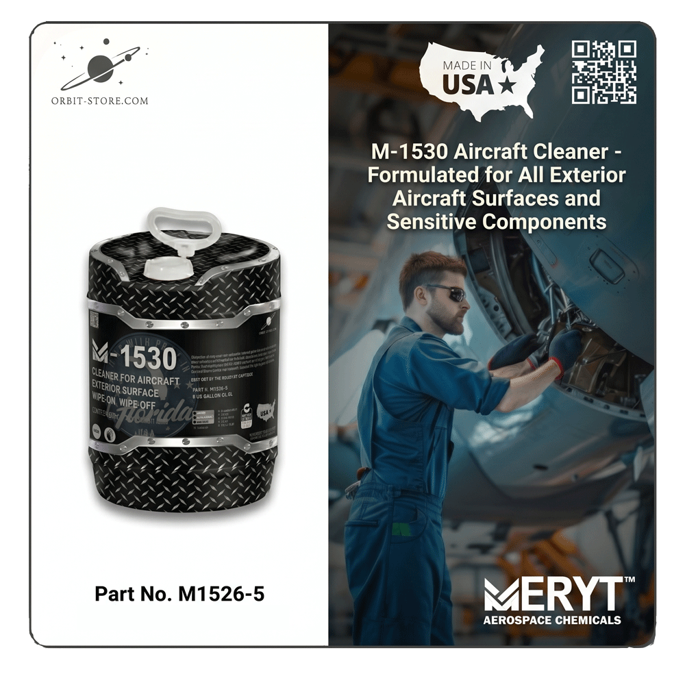 Part No. M-1530-5 – AMS 1530 Aircraft Exterior Cleaner – Wipe-On Wipe-Off Aviation Surface Cleaner (5 Gallon Pail)