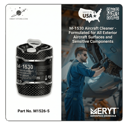 Part No. M-1530-5 – AMS 1530 Aircraft Exterior Cleaner – Wipe-On Wipe-Off Aviation Surface Cleaner (5 Gallon Pail)