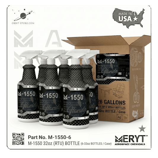 AMS 1550 Aircraft Interior Cleaner – M-1550-326 Ready-To-Use Aviation Surface Cleaner (Case of 6 × 32 oz Spray Bottles)