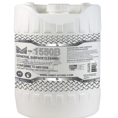 M-1550B Water-Based Cleaner for Aircraft Interior Hard Surfaces Part No. M1550-5