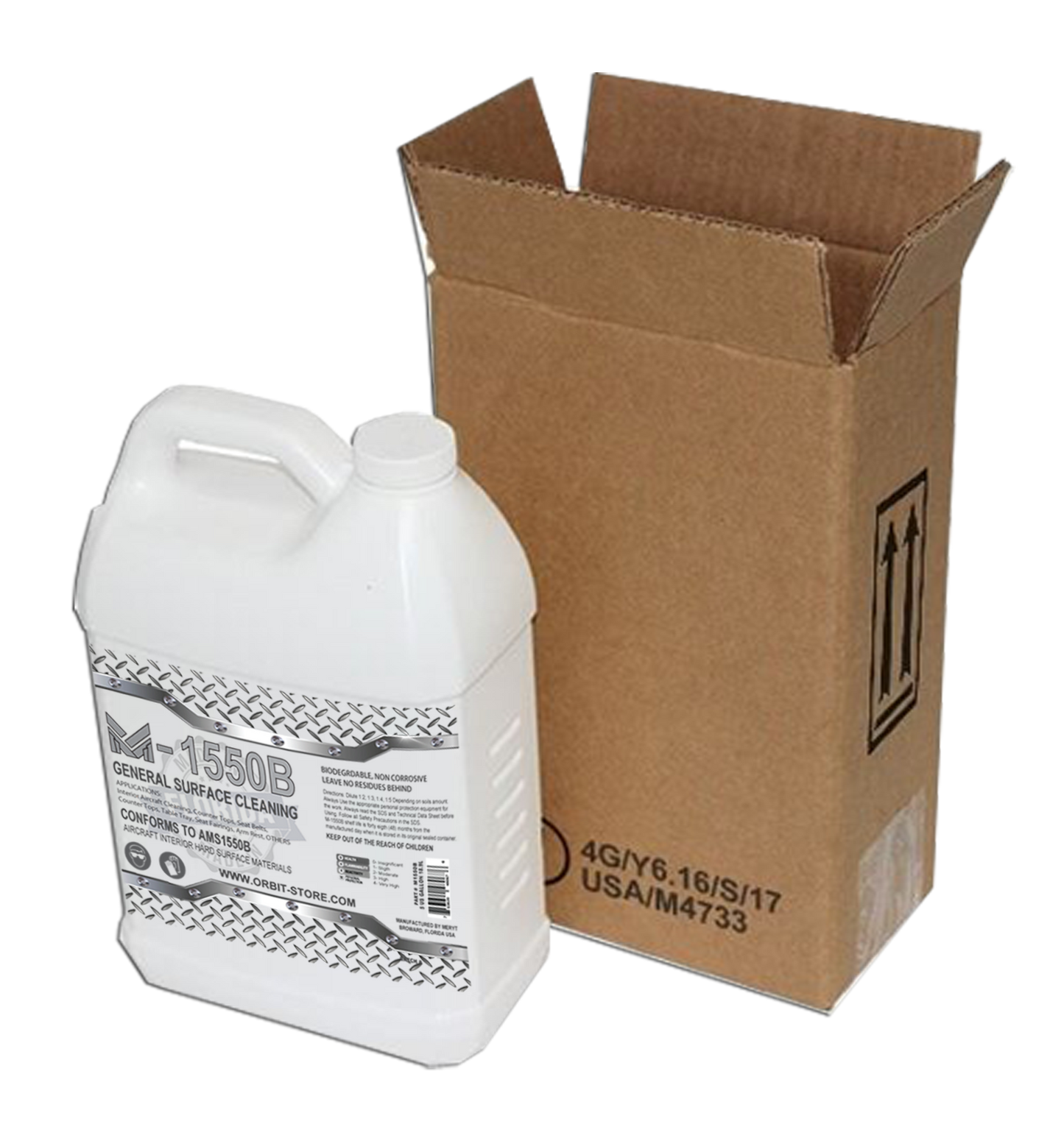 M-1550B Water-Based Cleaner for Aircraft Interior Hard Surfaces Part No. M1550-1