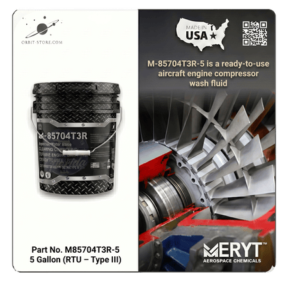MIL-PRF-85704 Type III RTU Aircraft Engine Compressor Wash – M-85704T3R-5 On-Line Gas Path Cleaner