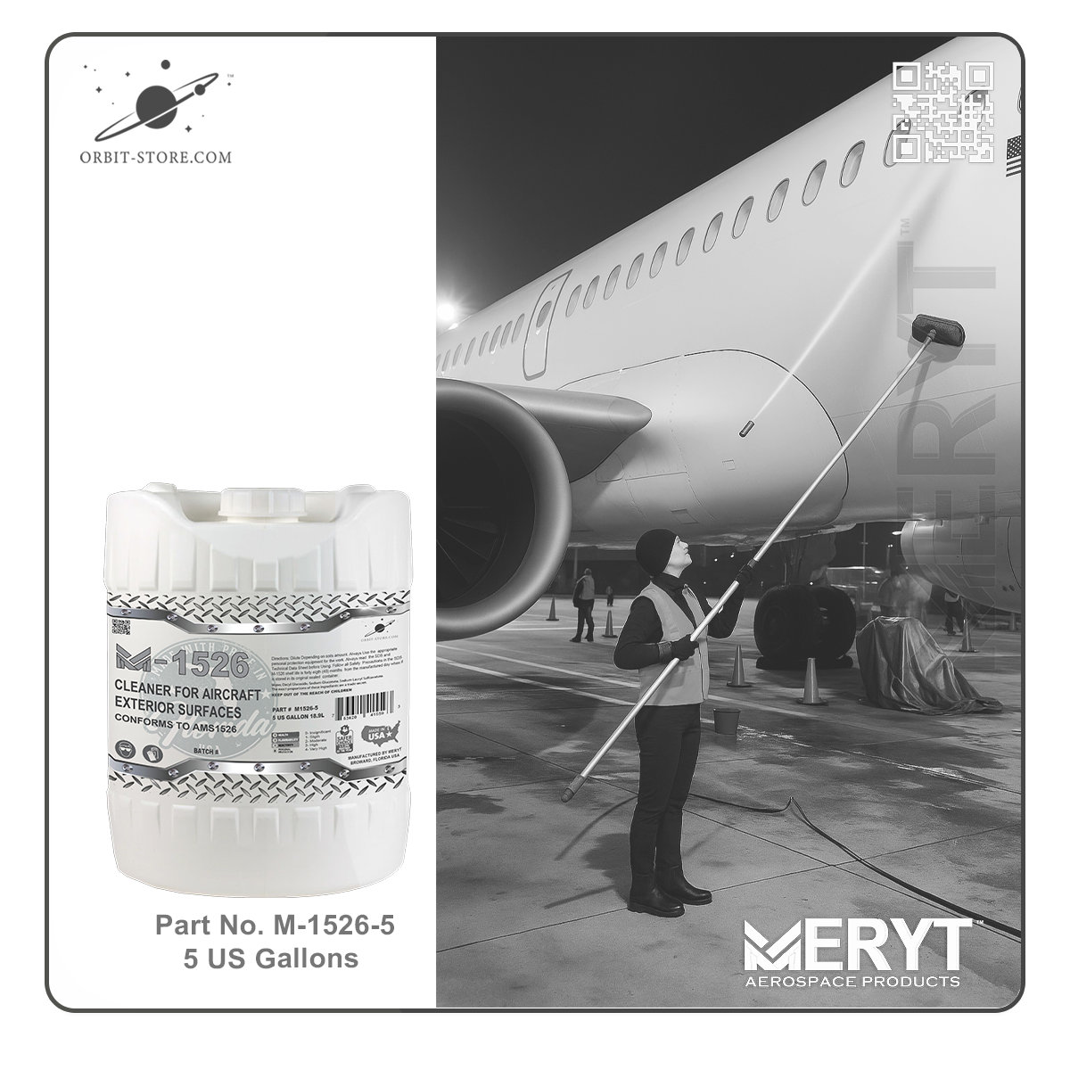 M1526-5 Aircraft Exterior Surface Cleaner  AMS1526C 5 US Gallons 18.9 L