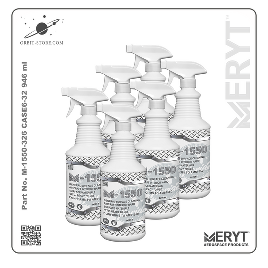 M1550-326 Aircraft Interior Hard Surfaces Cleaner  AMS1550 CASE-6 32oz