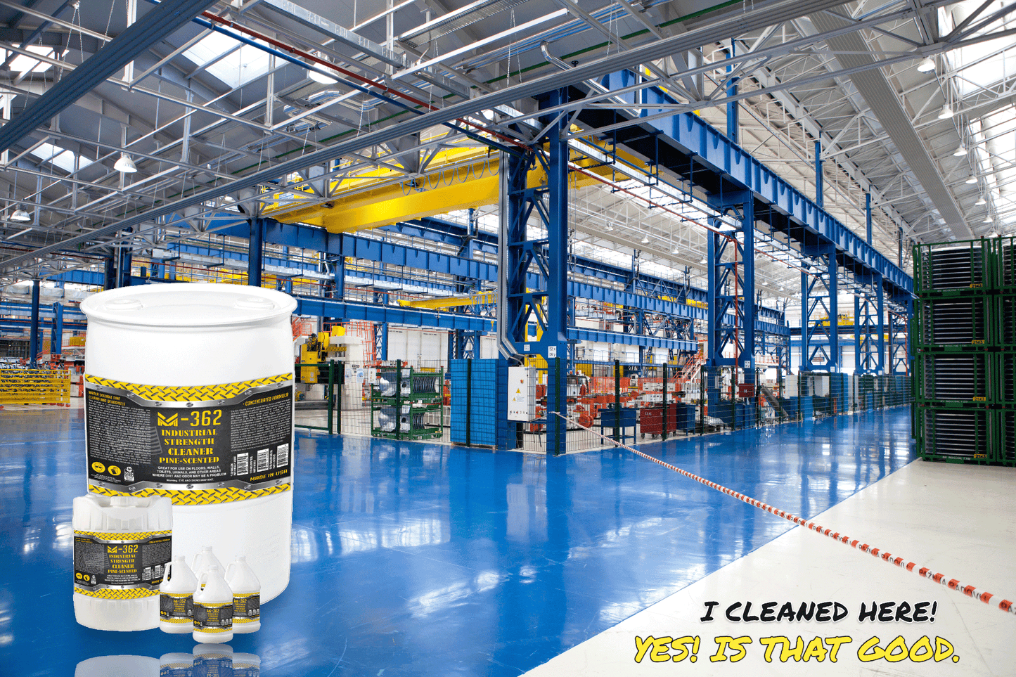 M362 Industrial Strength Floor Cleaner and Deodorizer  Concentrate - Pine Scent 1 Gallon 3.78 L