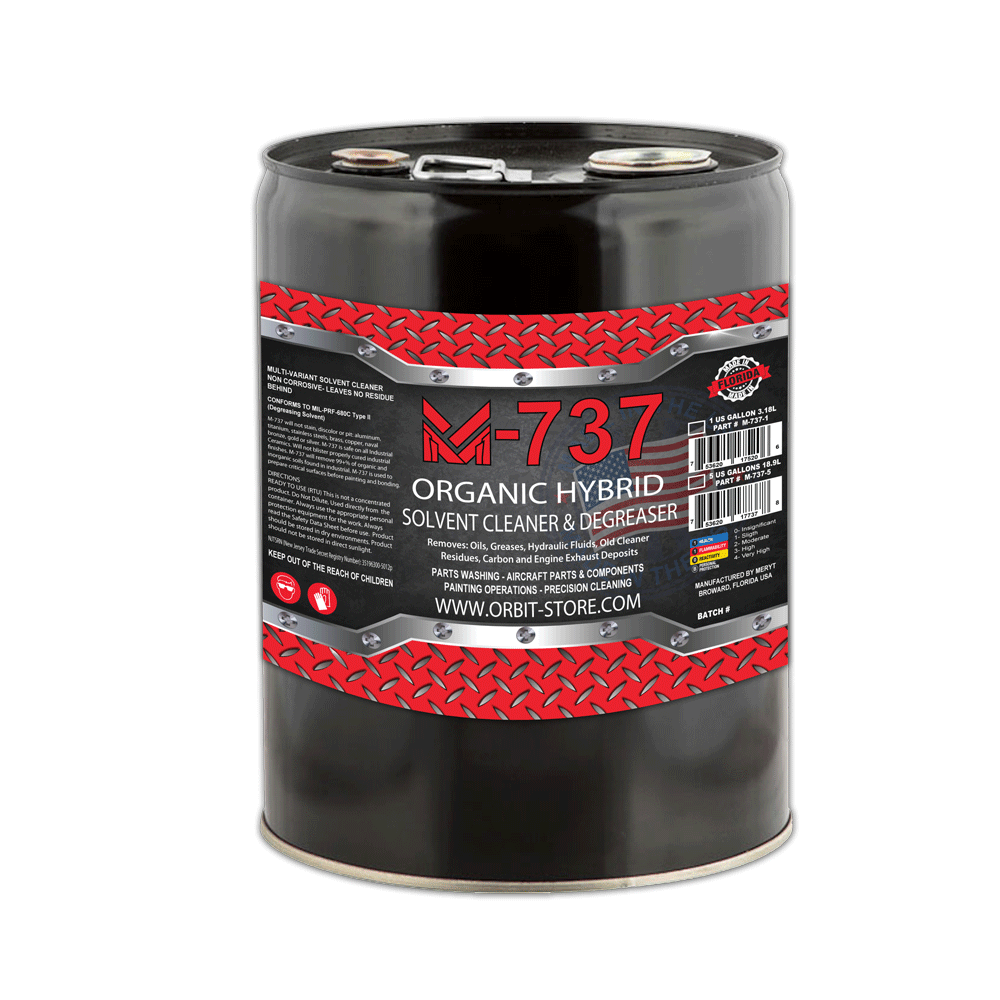 M737 DEGREASING SOLVENT MIL PRF 680 TYPE II Part No. M7375 5 US Gallons 18.9 L
