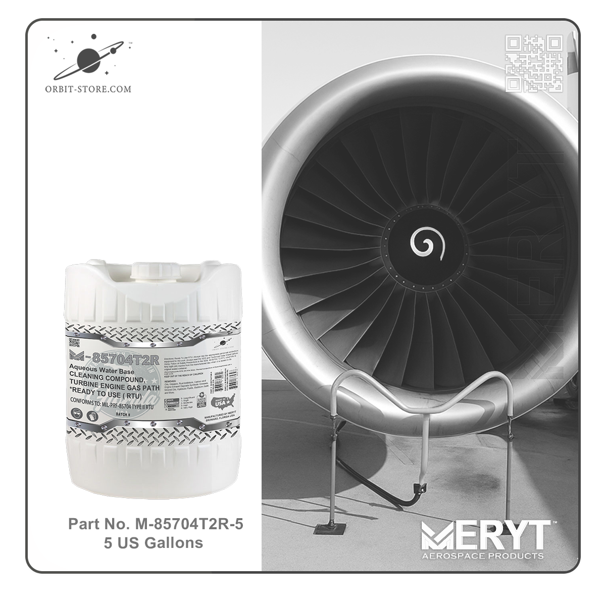 M85704T2R-5 Turbine Engine Cleaner MILPRF-85704C TYPE II RTU - READY TO USE  5 US Gallons