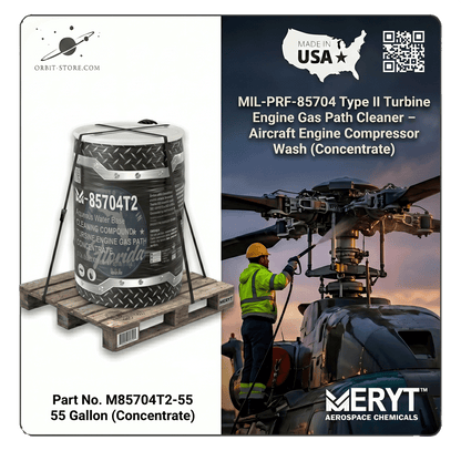 MIL-PRF-85704 Type II Aircraft Engine Compressor Wash – M-85704T2-55 Turbine Gas Path Cleaner (55 Gallon Drum)