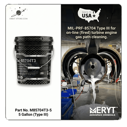 MIL-PRF-85704 Type III Aircraft Engine Compressor Wash – M-85704T3-5 On-Line Gas Path Cleaner (Concentrate)