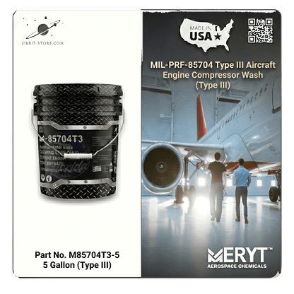 MIL-PRF-85704 Type III Aircraft Engine Compressor Wash – M-85704T3-5 On-Line Gas Path Cleaner (Concentrate)