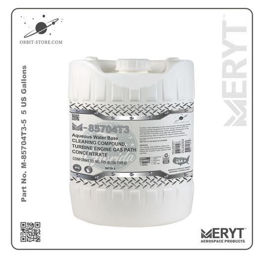 M85704T3-5 Turbine Engine Cleaner MIL-PRF-85704C  TYPE III CONCENTRATED 5 US Gallons