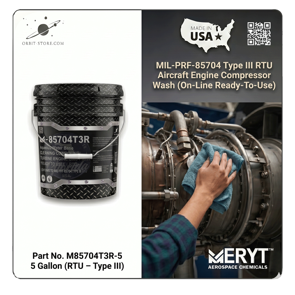 MIL-PRF-85704 Type III RTU Aircraft Engine Compressor Wash – M-85704T3R-5 On-Line Gas Path Cleaner