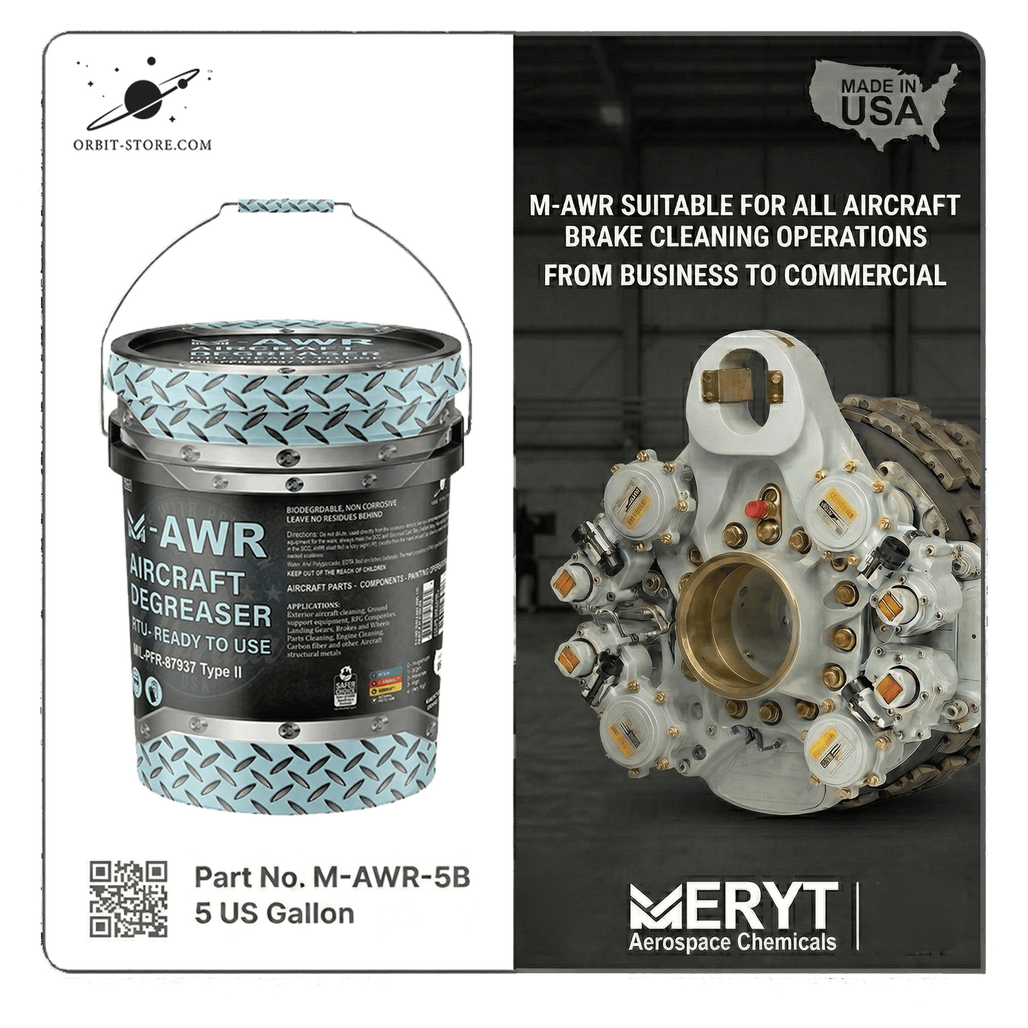 MIL-PRF-87937 Type II 5 US Gallons Bucket M-AWR-5B Aircraft  Degreaser