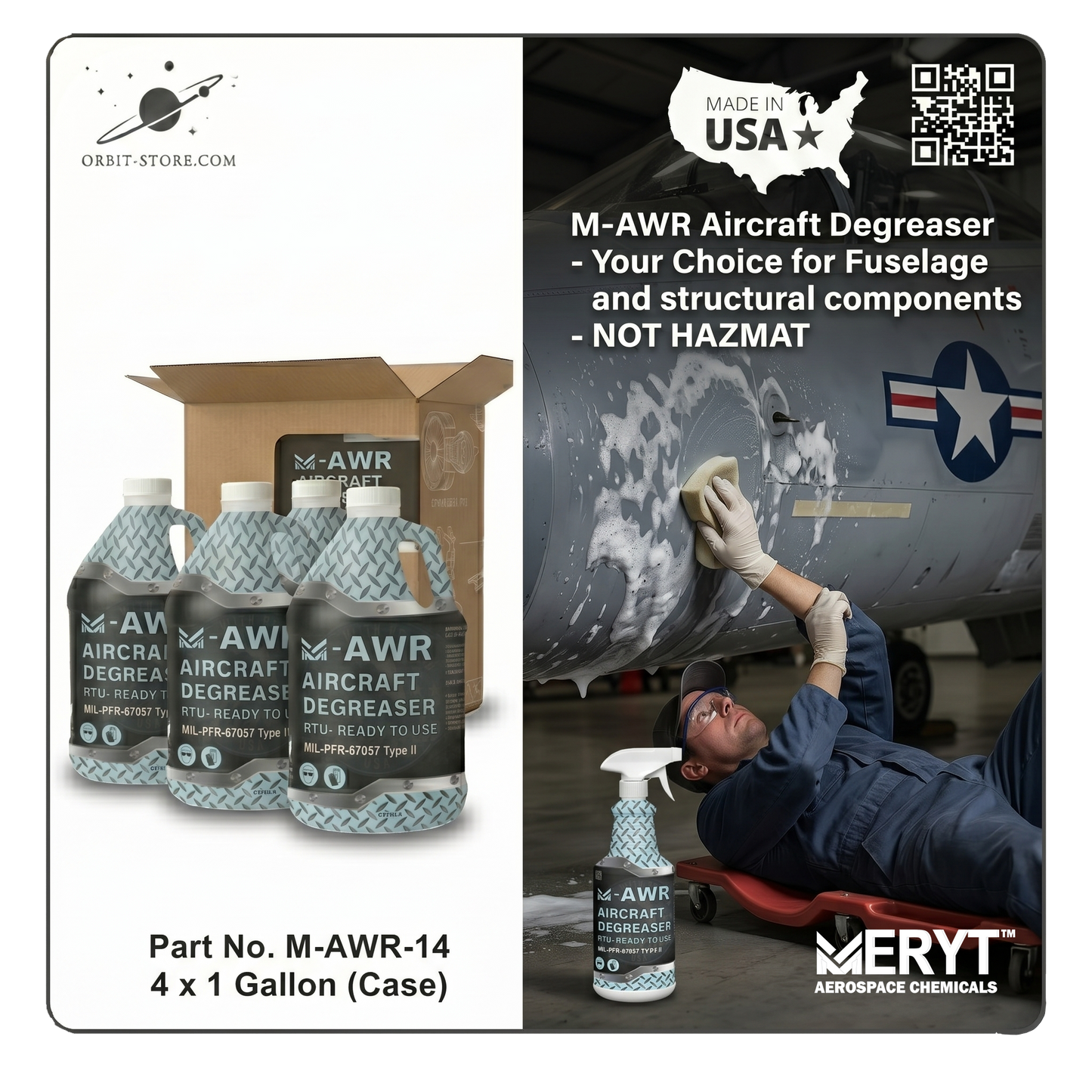 M-AWR-14 Aircraft Degreaser  CASE 4-1 GallonsMIL-PRF-87937 Type II