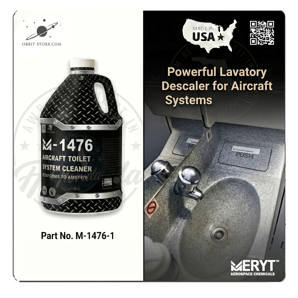 Part No. M-1476-1 – AMS 1476B Aircraft Toilet System Cleaner – Aviation Lavatory Descaler (1 Gallon)